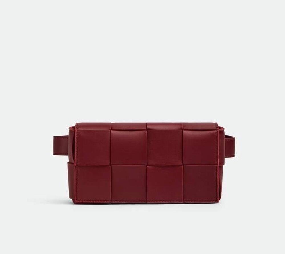 Bottega Veneta Leather Bordeaux Cassette Belt/Waist/Body Bag 668572 NWT $2200